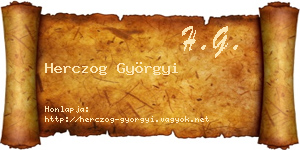 Herczog Györgyi névjegykártya