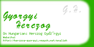gyorgyi herczog business card